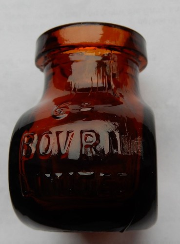 Priced 1oz bovril meat - 6d,