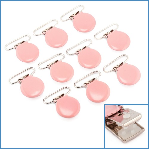10pcs pink round metal - pink,