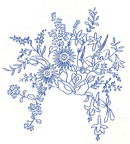 Vintage embroidery transfer - embroidery,