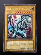 Blue-Eyes White Dragon LOB-E001 Ultra Rare 1st Edition Heavy Play Yugioh
