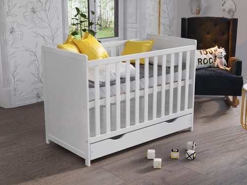 Matilda white baby cot bed - white,