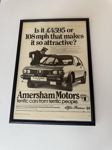 Framed 1984 alfa romeo - 1984,