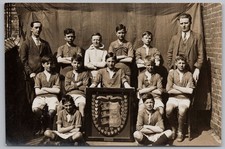 HASTINGS Sussex St Marys School Football Team RP Postcard c1915