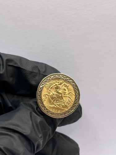 1915 half sovereign 9ct - sovereign,