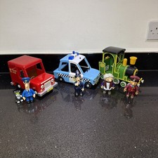 Postman Pat Bundle Friction Vehicles & Figures Post Van, Train & Police Car