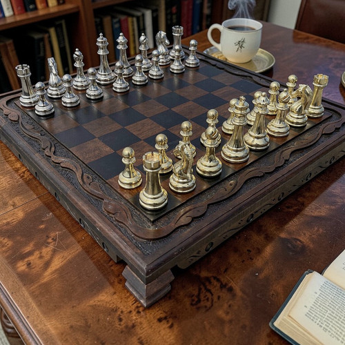 Vintage chess board - vintage,