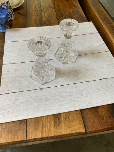 Vintage pair crystal - pair, of