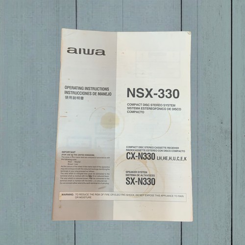 Aiwa nsx 330 - aiwa, operating