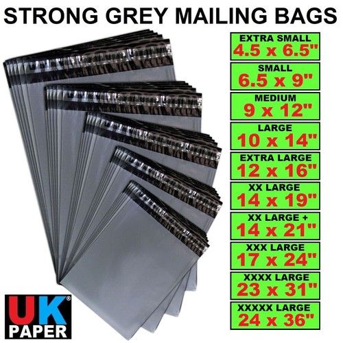 Grey mailing postage bags - postage,