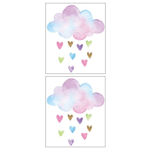 2pcs colorful clouds - 2pcs, wall