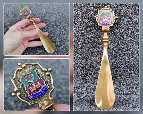 Vintage solid brass shoe - brass,