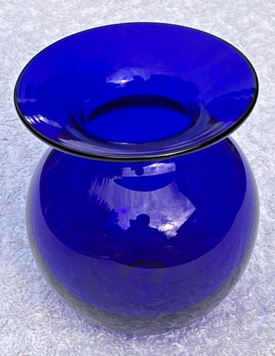 Bristol blue glass hand - glass,