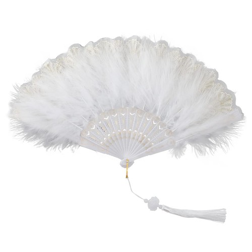 White ostrich feather - feather, hand