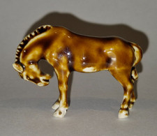 Vintage Horse Figurine ~ Miniature Ceramic Ornament ~ Unmarked ~ Good Condition