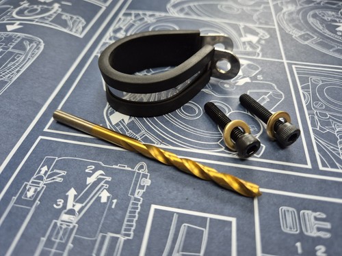 Ribbon cable clamp and - ribbon, fixings