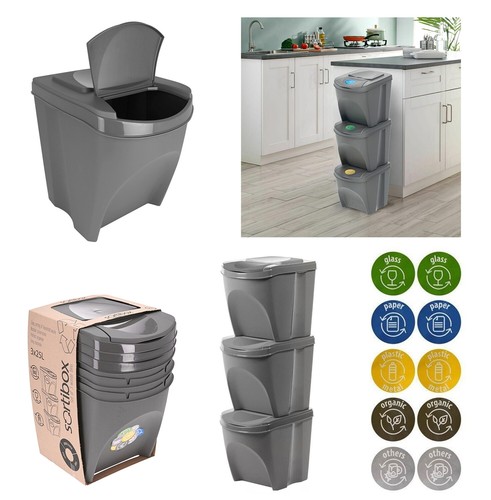 25l recycle bins stackable - bins,
