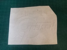 Gretsch logo, white, die cut