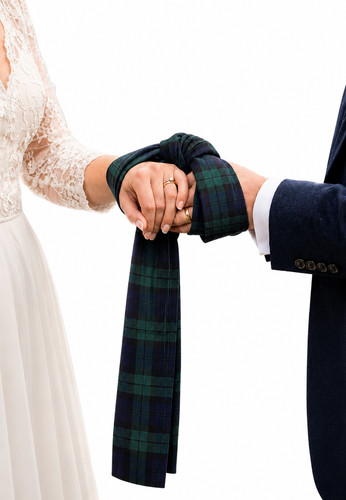 Tartan handfasting ribbon size - handfasting,