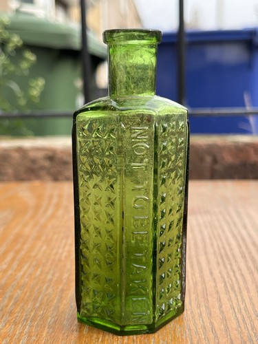 Victorian green glass hobnail - victorian,