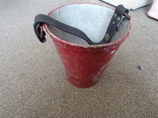Vintage Original Merryweather London Red Fire Bucket Leather Handled