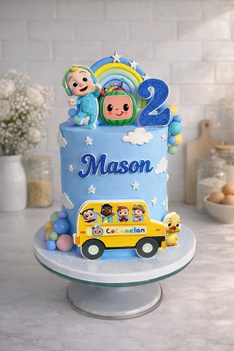 Cocomelon cake topper set - cocomelon,