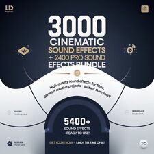 3000 Cinematic Sound Effects + 2400 Pro Sound Effects Bundle - Perfect for Films
