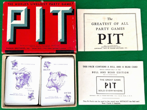 Pit card game bull bear - card,