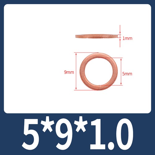 Copper washers solid - m3-m8,