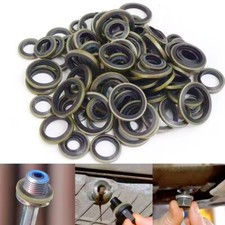 100x Car Oil Drain Plug Washer Gasket Seal Assortment Kit M6 M8 M10 M12 M14 M16
