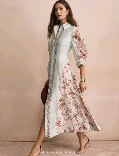 Mint velvet floral shirt midi - shirt,