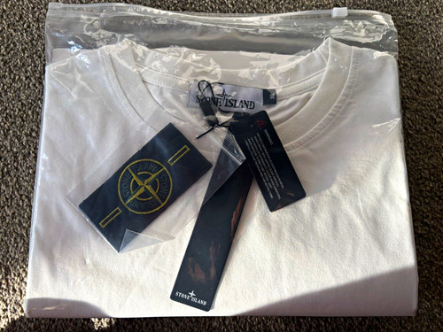 Stone island men white - stone, crew