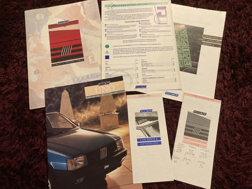 Fiat uno mk1 brochure - mk1, pack