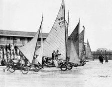 Sand yacht racing at Bognor