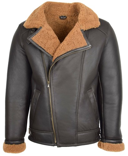 Mens real sheepskin jacket - mens,
