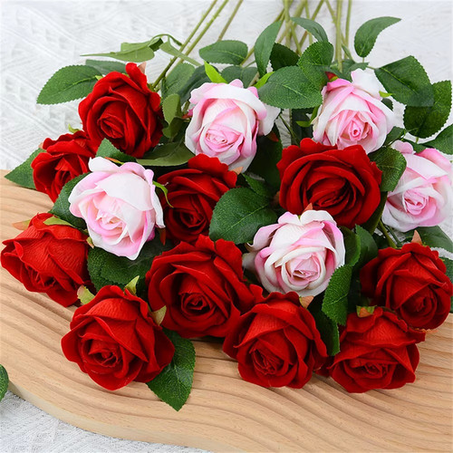 1pc artificial single rose - 1pc, bud