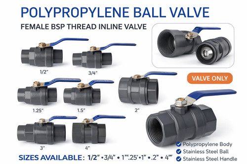 Polypropylene ball valve - polypropylene,