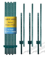 ARIFARO Metal Fence Posts