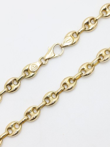 Gold button link chain 14ct - button,