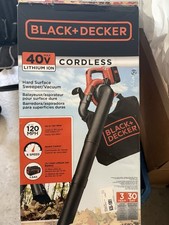 BLACK+DECKER 120 MPH 90 CFM 40V MAX Lithium-Ion Cordless Handheld Leaf Sweeper/V