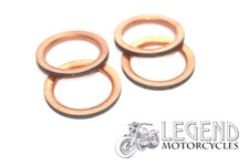 Suzuki 4x Copper & Fibre Exhaust Gaskets GSXR750 GSXR1100 -- B3-27