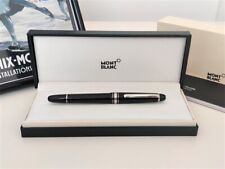Mont Blanc Meisterstuck Black & Silver Platinum Fountain pen + MontBlanc Box