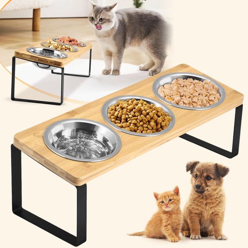 Cat dog bowl - cat, raised