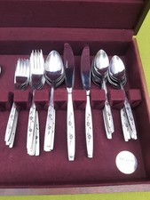 VTG 46 PC Oxford Hall Radisson MCM SS Korea Flatwear McGraw Anti Tarnish Box