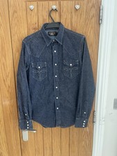 RRL Buffalo Western Indigo Japanese Denim Shirt Long sleeve