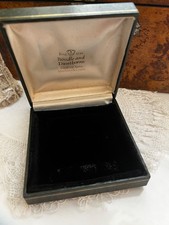 Modern Dark Green Faux Tooled Leather Jewellery Box - Boodles