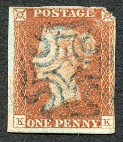 1841 penny red fine - red, (kk)