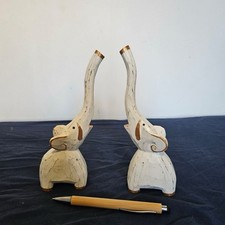 pair of hand-carved wooden