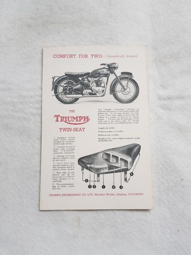 Triumph twin seat motorcycle - triumph,