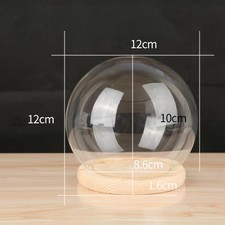 Display Dome with Base Clear Glass Cloche Dome Decorative Bell Jar Display Case