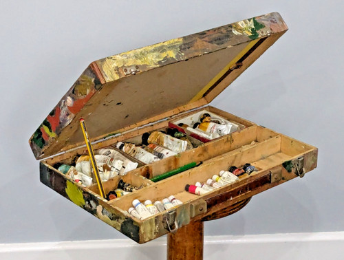 Vintage artist wooden paint - vintage,